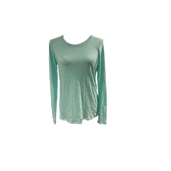ATM ANTHONY THOMAS MELILLO Turquoise Blue Slub Jersey Destroyed T-Shirt Sz (S) - Picture 1 of 7